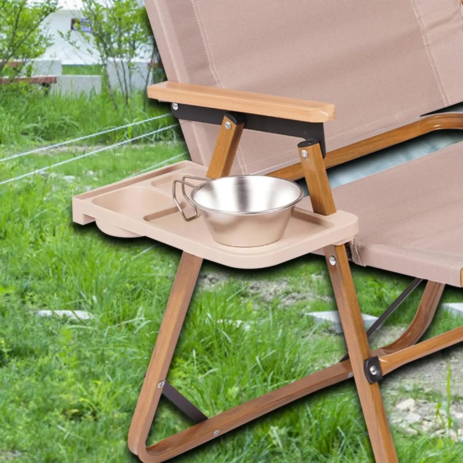 Recliner Chair Clip on Side Desk Portable Cup Phone Holder Tray Multipurpose Travel-friendly for Outdoor Camping Accessories
