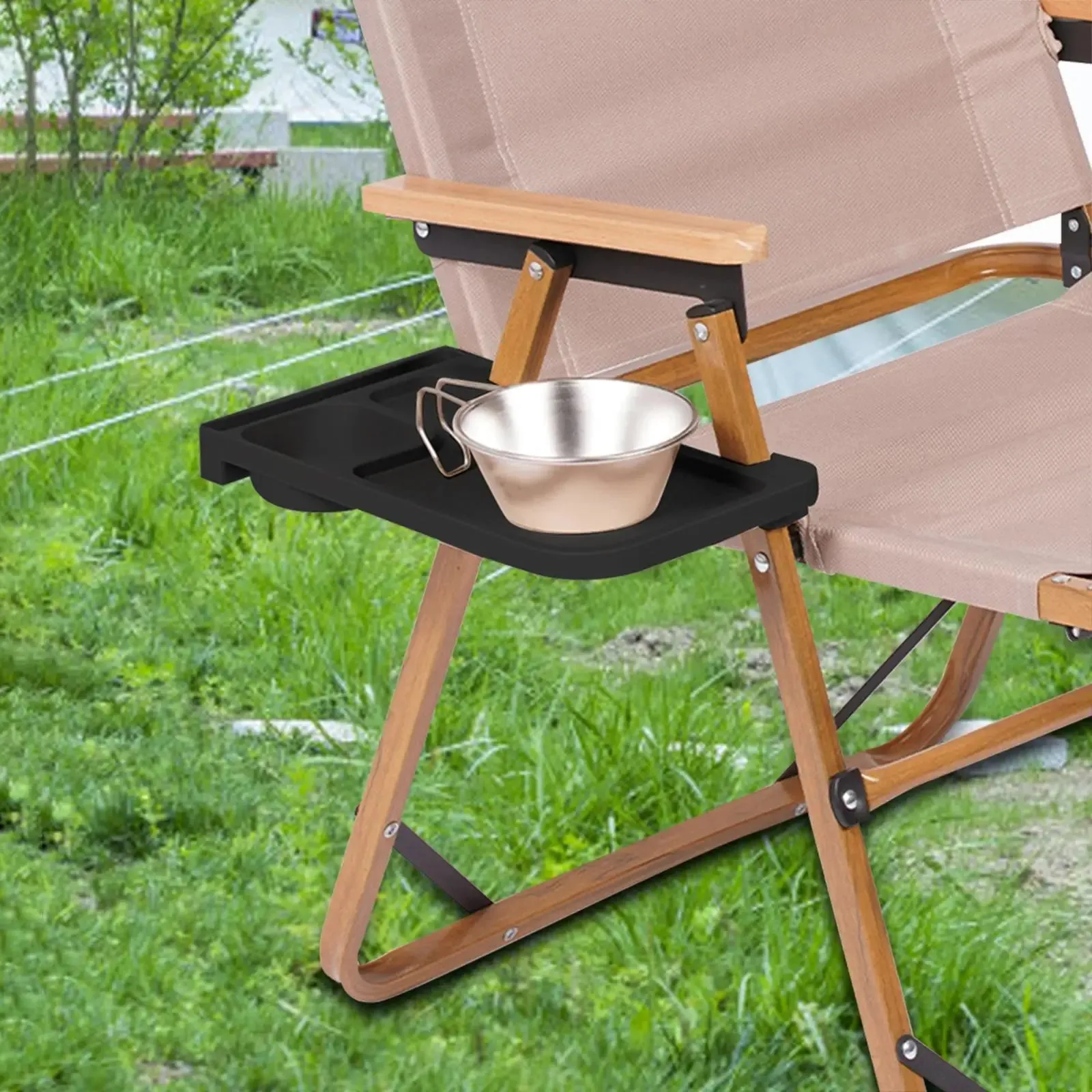 Recliner Chair Clip on Side Desk Portable Cup Phone Holder Tray Multipurpose Travel-friendly for Outdoor Camping Accessories