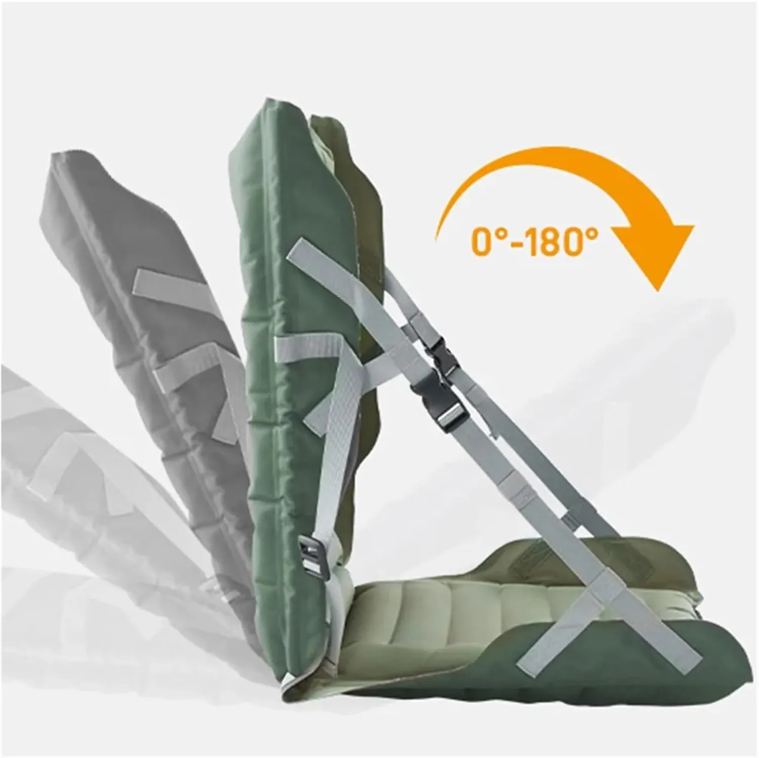 Recliner Portable Inflatable Camping Folding Cushion Leisure Chairs Outdoor Folding Chair Adjustable Fishing Picnic BBQ Beach Portable (Color : Green)