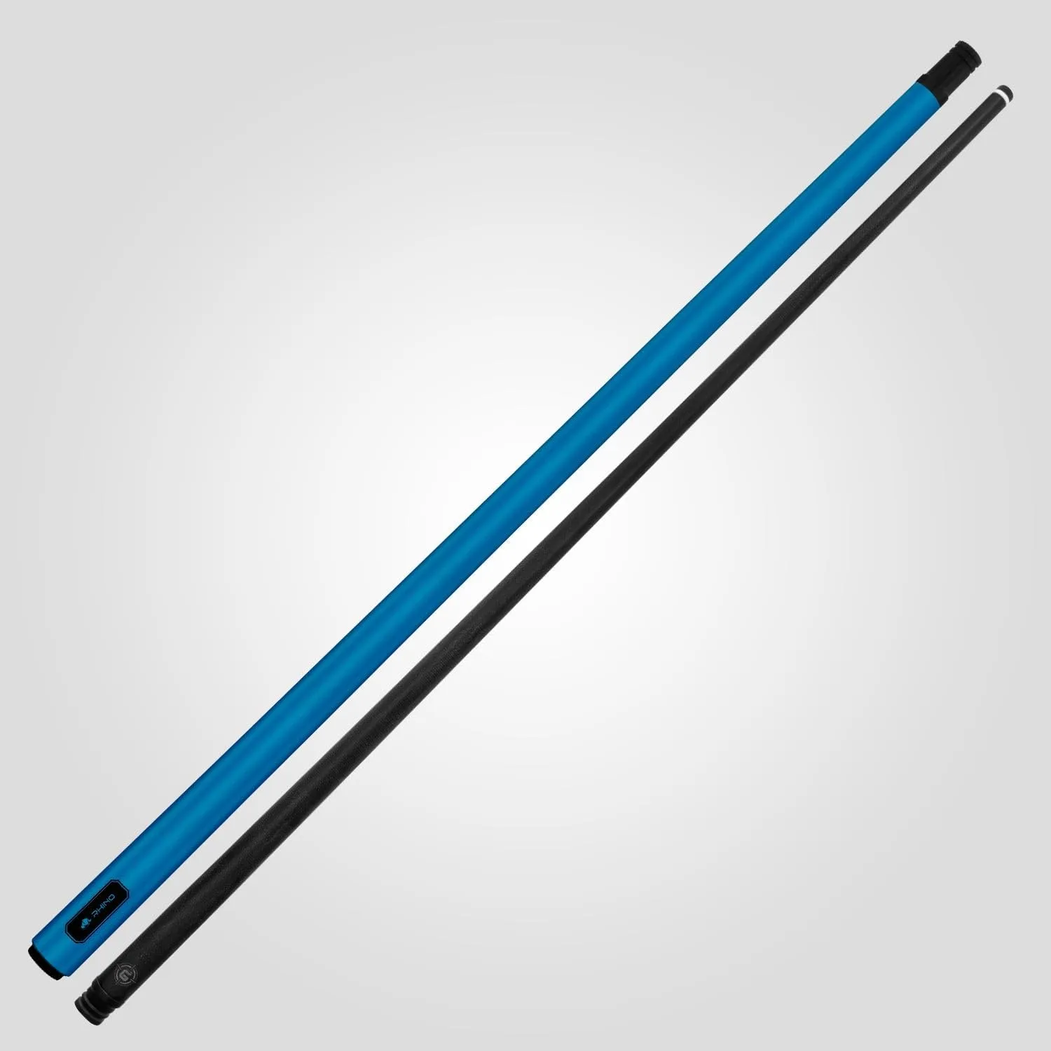 RHINO G-L Pool Cue - Black, Blue, Gray, Orange, Mint, Sliver, White - Wrapless (3/8-8 Joint) - Glass Fiber Shaft, 12.5mm Tip Diameter, Thin Conical Taper. Composite Butt