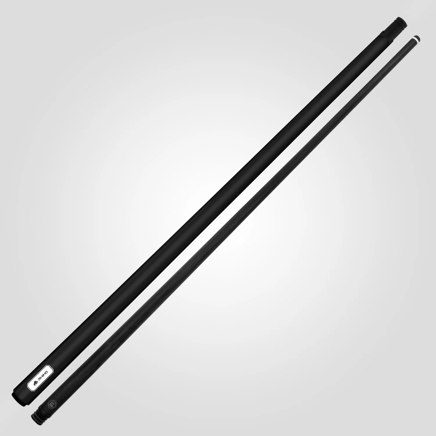 RHINO G-L Pool Cue - Black, Blue, Gray, Orange, Mint, Sliver, White - Wrapless (3/8-8 Joint) - Glass Fiber Shaft, 12.5mm Tip Diameter, Thin Conical Taper. Composite Butt