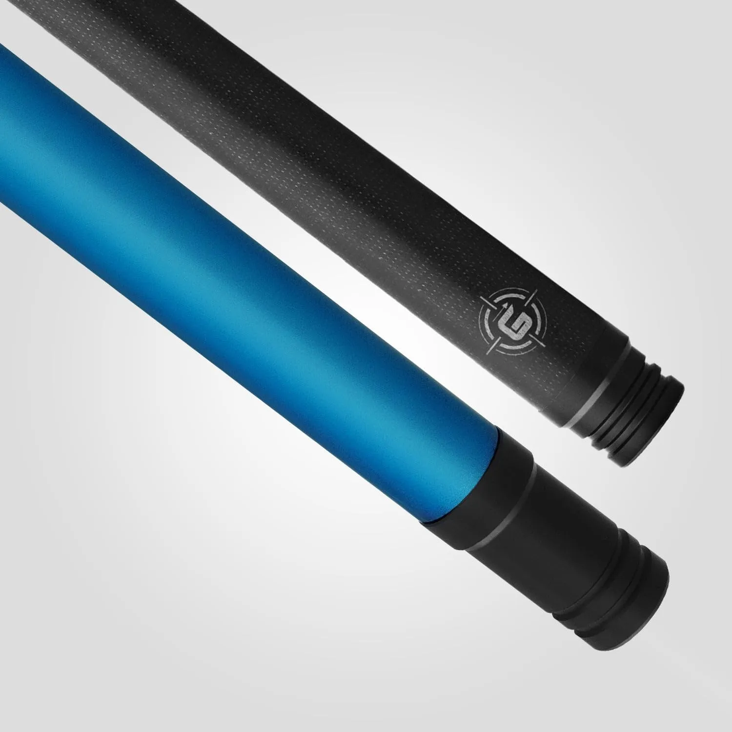 RHINO G-L Pool Cue - Black, Blue, Gray, Orange, Mint, Sliver, White - Wrapless (3/8-8 Joint) - Glass Fiber Shaft, 12.5mm Tip Diameter, Thin Conical Taper. Composite Butt