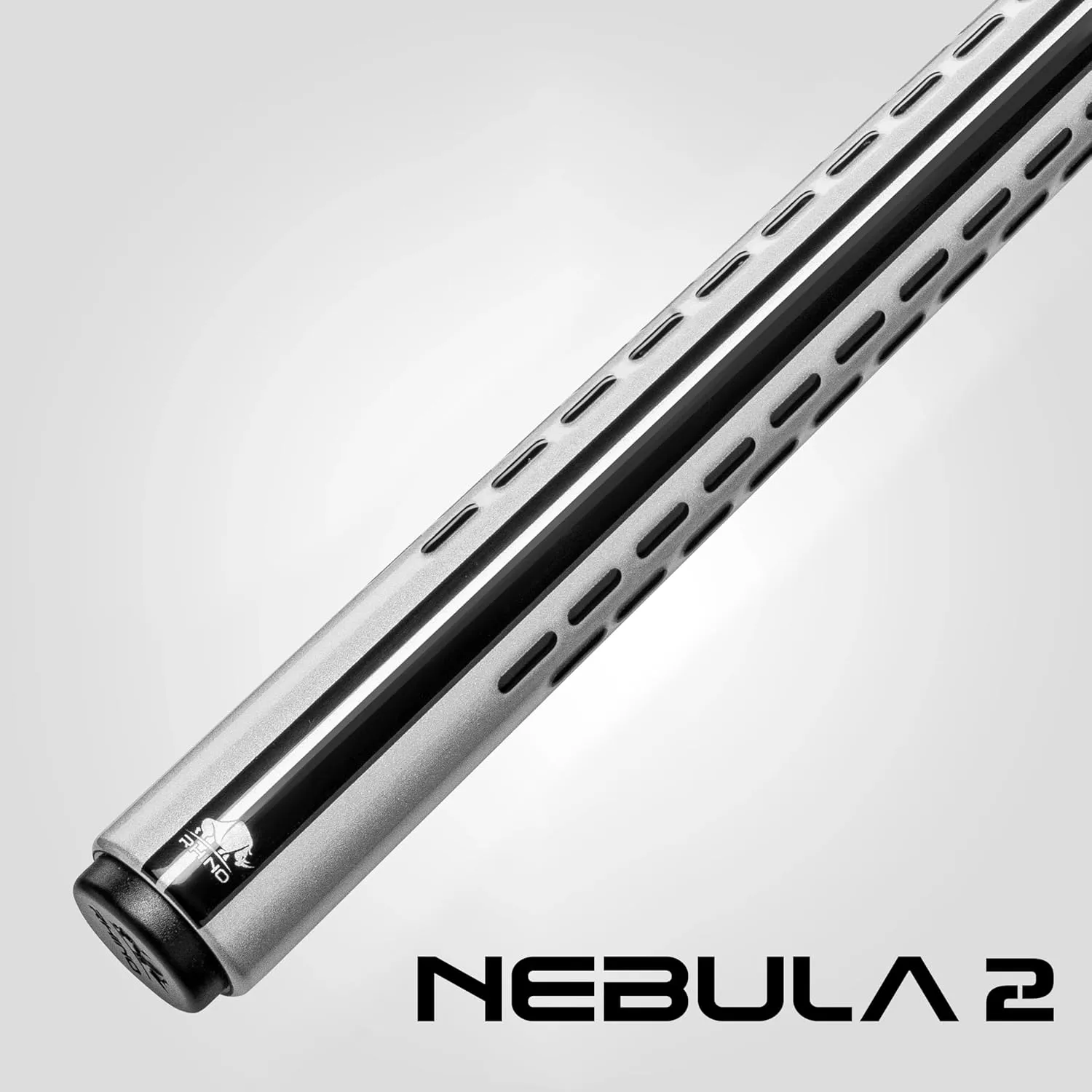 RHINO Nebula 2 Pool Cue - 100% Carbon Fiber Shaft & Composite Butt. Time Crystal Tip, Pro Taper Design, 12.4 mm,12.8 mm. 3/8-8 Joint, 3D Friction Grip. Low Deflection Pool Cue