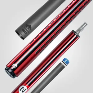 RHINO Nebula 2 Pool Cue - 100% Carbon Fiber Shaft & Composite Butt. Time Crystal Tip, Pro Taper Design, 12.4 mm,12.8 mm. 3/8-8 Joint, 3D Friction Grip. Low Deflection Pool Cue