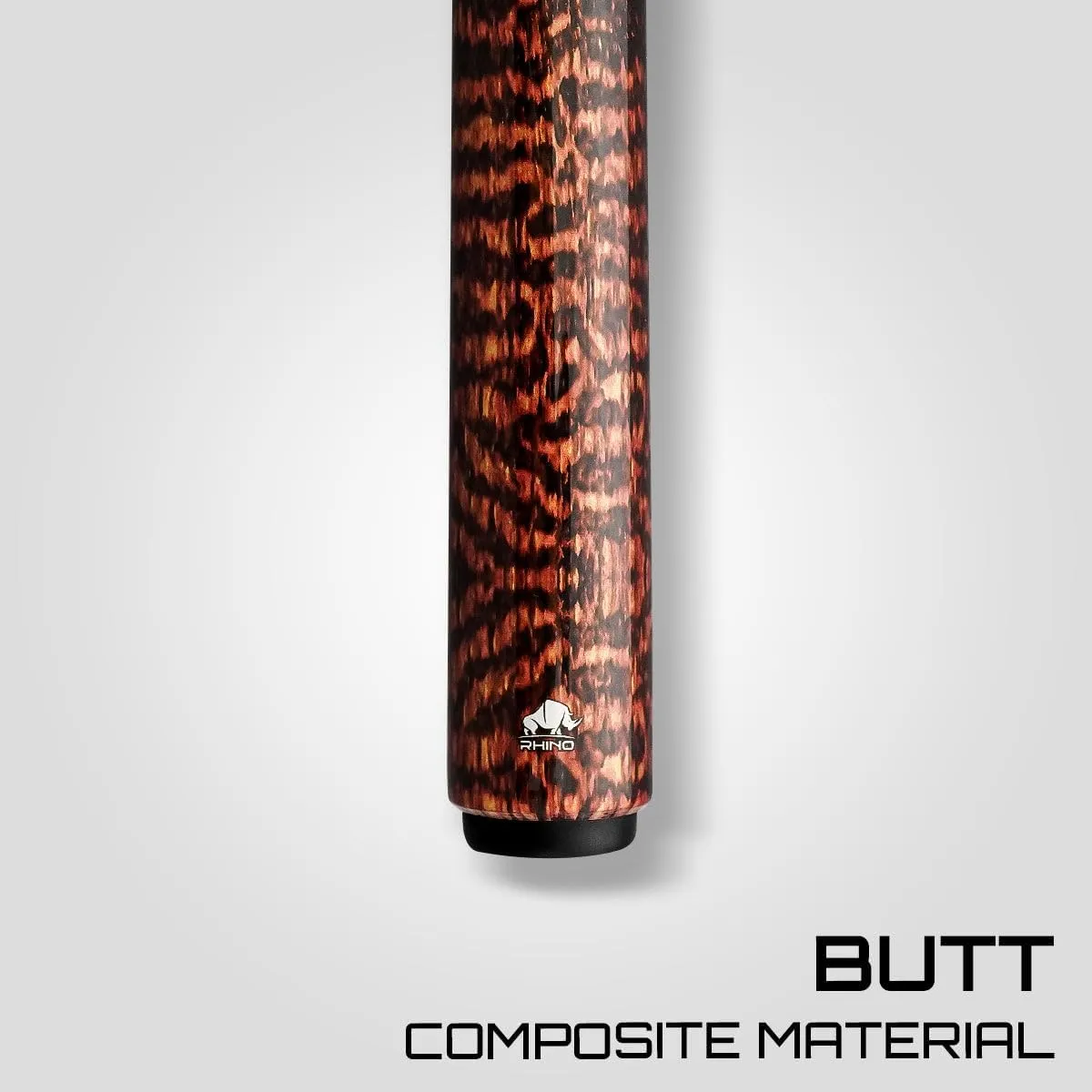 RHINO Retro Pool Cue - Cocobolo, Bocote, Ebony, Snakewood, Thuya - 3/8-8 Joint - 12.5 mm Tip Diameter