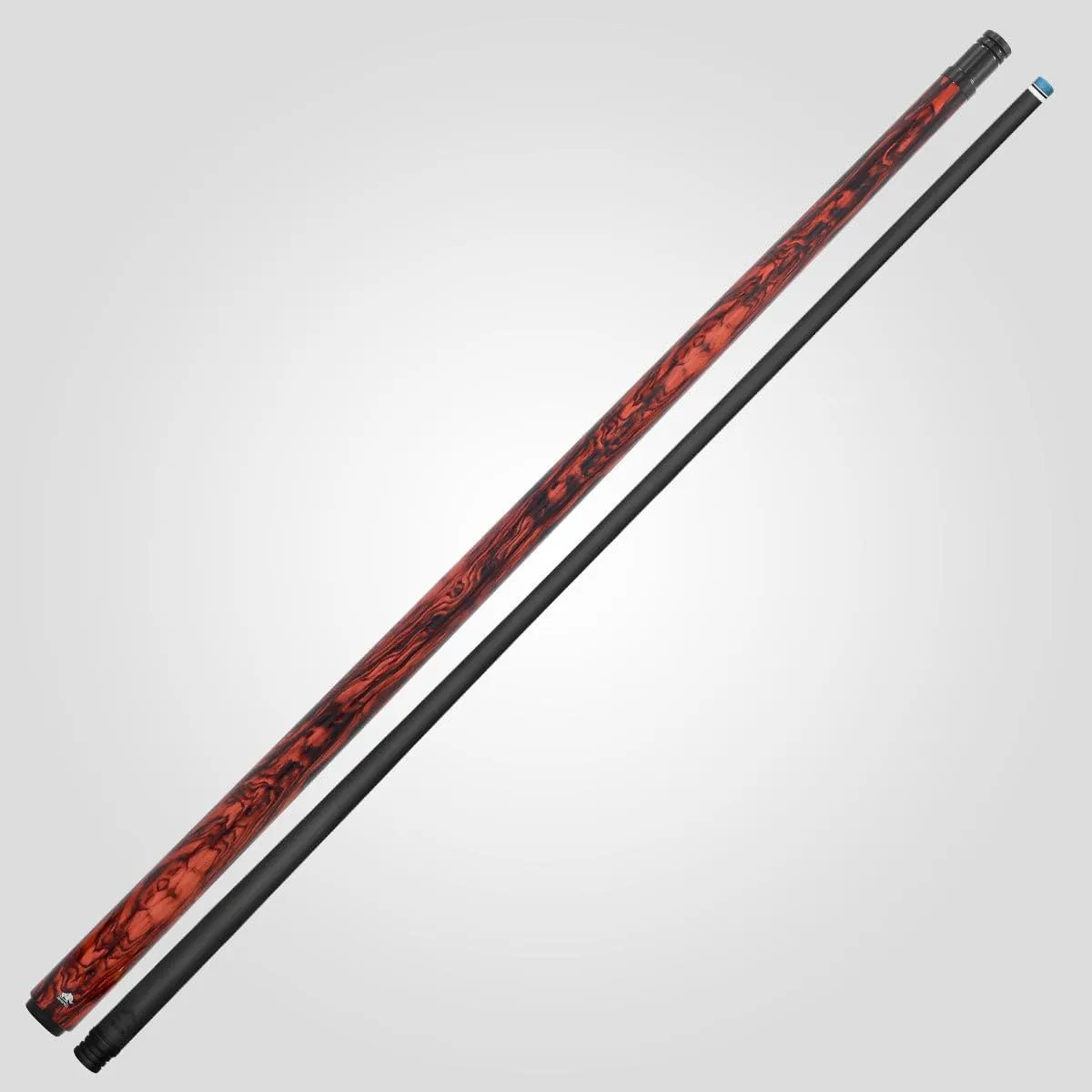 RHINO Retro Pool Cue - Cocobolo, Bocote, Ebony, Snakewood, Thuya - 3/8-8 Joint - 12.5 mm Tip Diameter