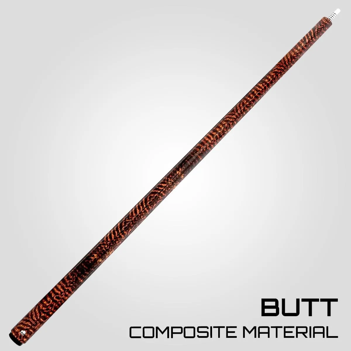 RHINO Retro Pool Cue - Cocobolo, Bocote, Ebony, Snakewood, Thuya - 3/8-8 Joint - 12.5 mm Tip Diameter