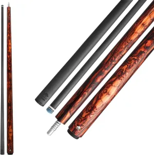 RHINO Retro Pool Cue - Cocobolo, Bocote, Ebony, Snakewood, Thuya - 3/8-8 Joint - 12.5 mm Tip Diameter