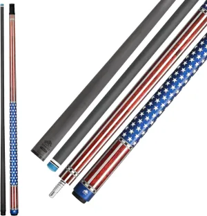 RHINO Voyager Pool Cue - (3/8-8 Joint) - 12.5mm Tip Diameter. 3D-Friction Grip, 100% Carbon Fiber Shaft and Composite Butt, Pro Taper