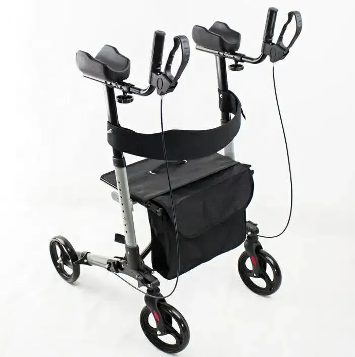 Rollator Walker and Transit Chair 2 in 1 - Folding Rollator Walker for Seniors & Adults, Height Adjustable Rolling Mobility Aid