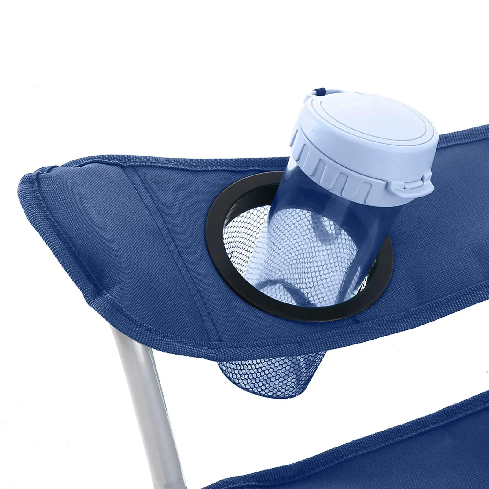 Rootz Camping Chair Set - Portable Outdoor Seating - Folding Chairs - Comfort & Convenience - 84cm x 52cm x 81cm - Dark Blue