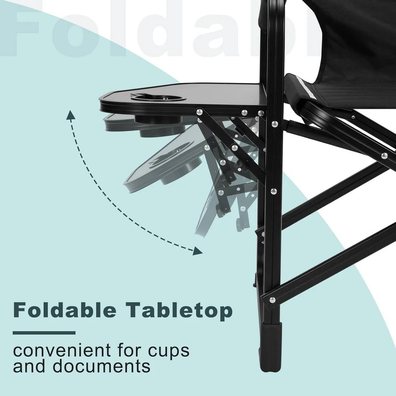 Rootz Folding Camping Chair - Beach Relaxing Chair - Portable Terrace Chair - Oxford Fabric - 61cm x 88cm x 51.5cm