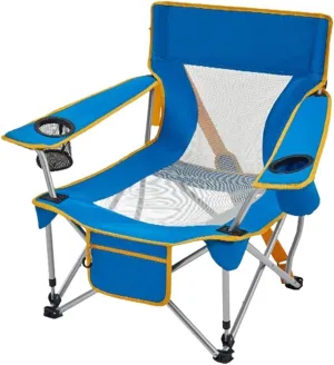 RUVOO Camping Chair Folding Chairs Lawn Chairs Outdoor Armchair Beach Deck Chairs Portable Leisure Seat Stool with Breathable Mesh, Comes with Storage Bag Folding Chair Camp Chair Moon Chair