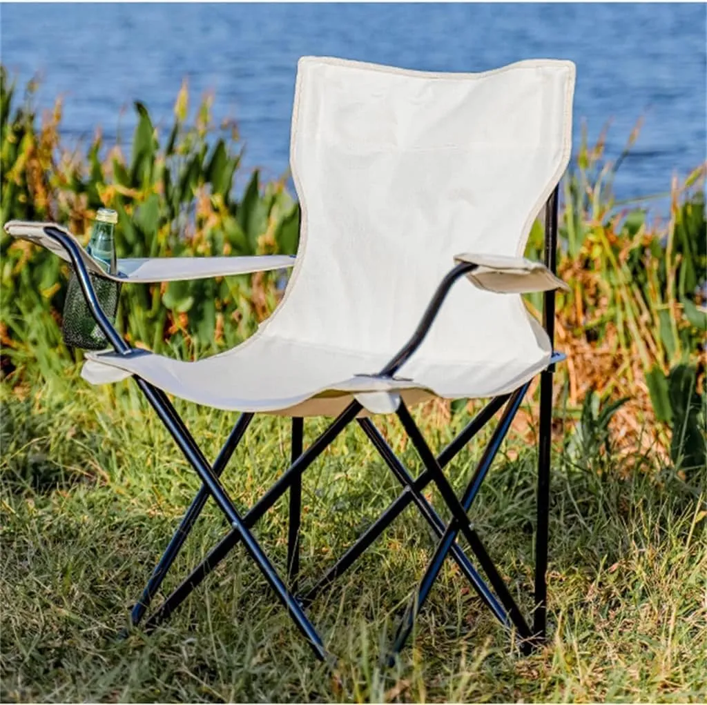 RUVOO Camping Chair Folding Chairs Lawn Chairs Outdoor Folding Chair with Armrests Ultra Light Portable Camping Chair Back Recliner Leisure Chair Fishing Stool Folding Chair Camp Chair Moon Chair