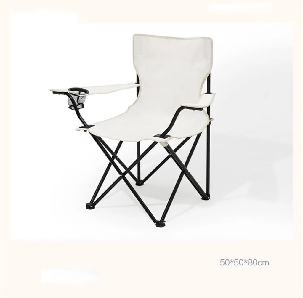 RUVOO Camping Chair Folding Chairs Lawn Chairs Outdoor Folding Chair with Armrests Ultra Light Portable Camping Chair Back Recliner Leisure Chair Fishing Stool Folding Chair Camp Chair Moon Chair