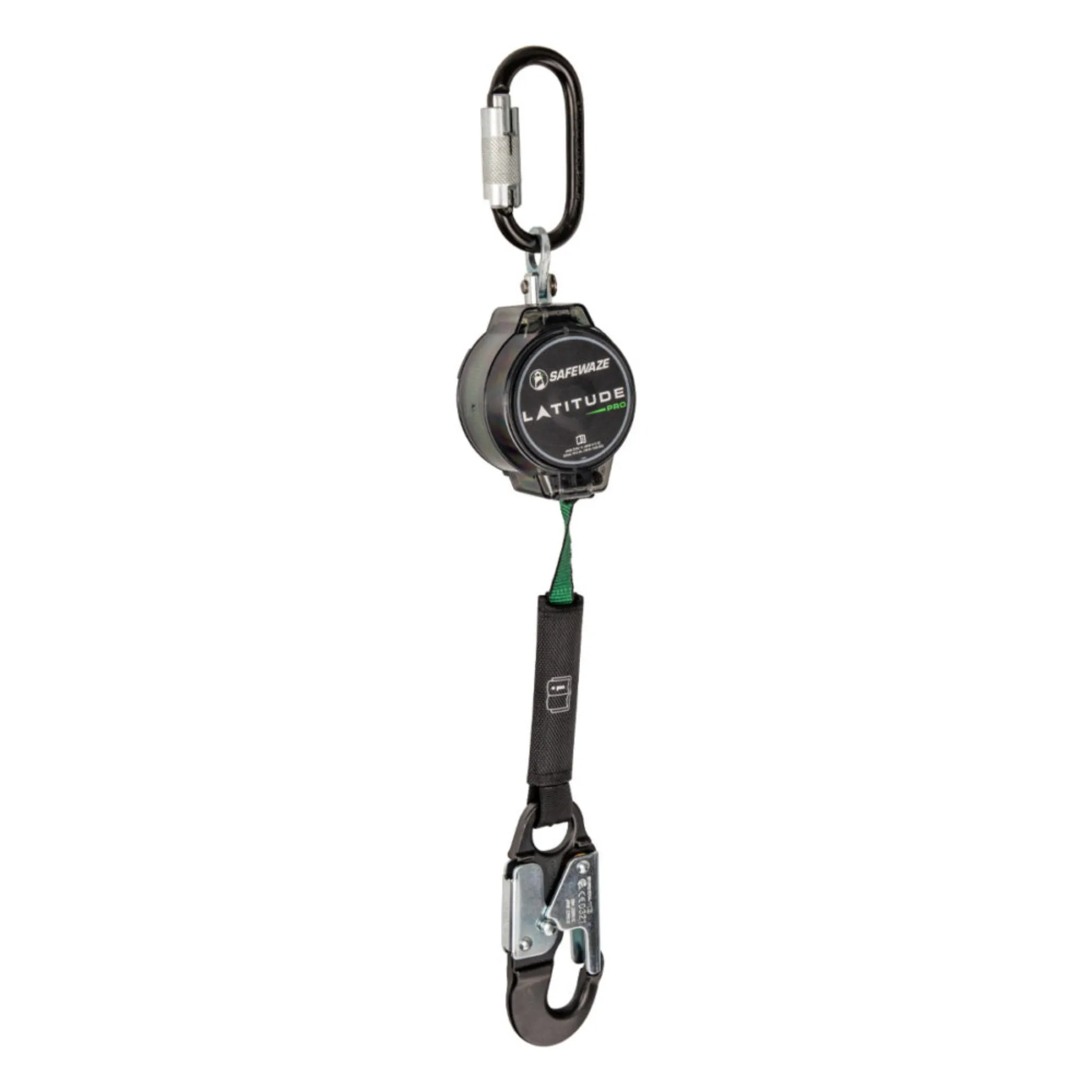 Safewaze 018-5009 Latitude Pro 7' Single Web SRL-P, Triple Lock Carabiner, 1 Each