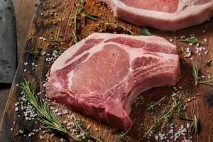 Salutem Vita - Bone-In Pork Loin Chop Center Cut, 5.2 lb (actual weight may vary within 5%)
