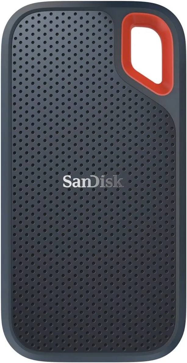 SanDisk Extreme Portable 2TB USB 3.2 Gen 2 Type-C External SSD V2, Black, Bundle with HD-2 Drive Case