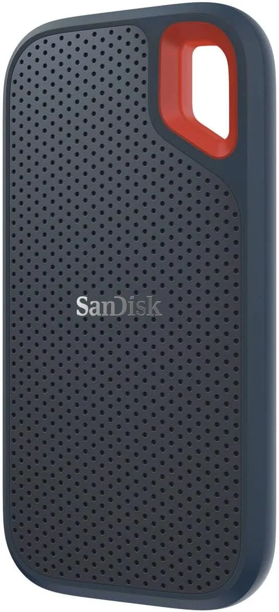 SanDisk Extreme Portable 2TB USB 3.2 Gen 2 Type-C External SSD V2, Black, Bundle with HD-2 Drive Case