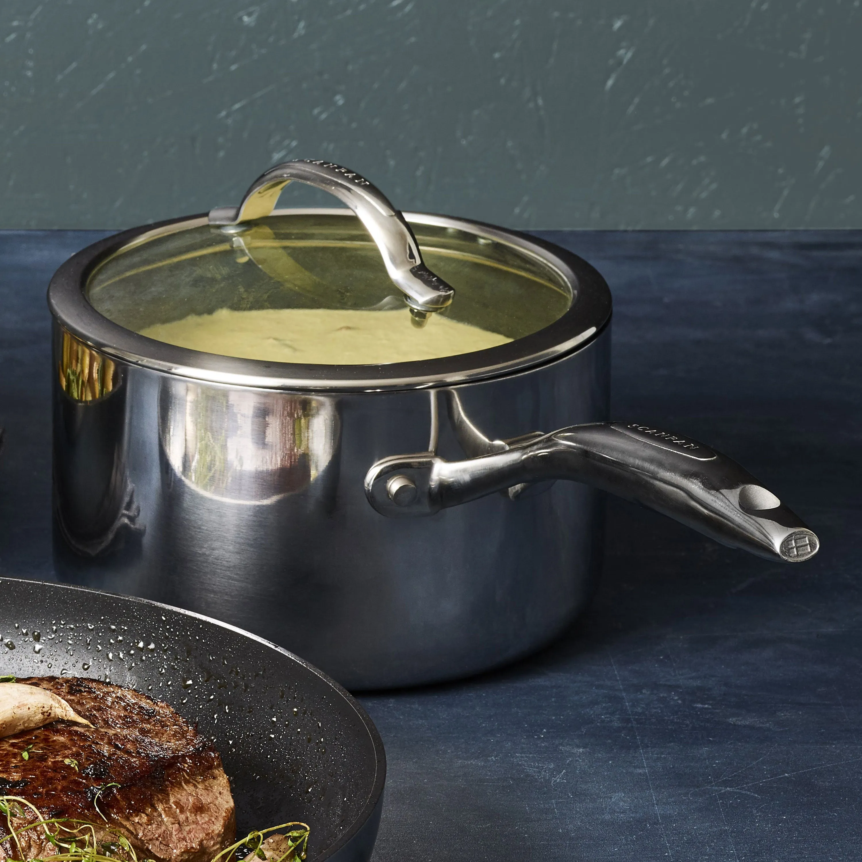 Scanpan HaptIQ 2.75-quart Stainless Steel Nonstick Saucepan
