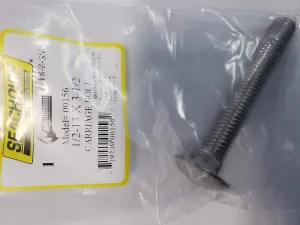 SeaChoice 00156; 1/2-13 X3 1/2 Carriage Bolt Stainless Steel 1/ Bag