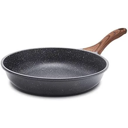 SENSARTE Nonstick Frying Pan Skillet, Swiss Granite Coating Omelette Pan, Healthy Stone Cookware Chef's Pan, PFOA Free (8/9.5/10/11/12.5 Inch) (9.5 Inch)