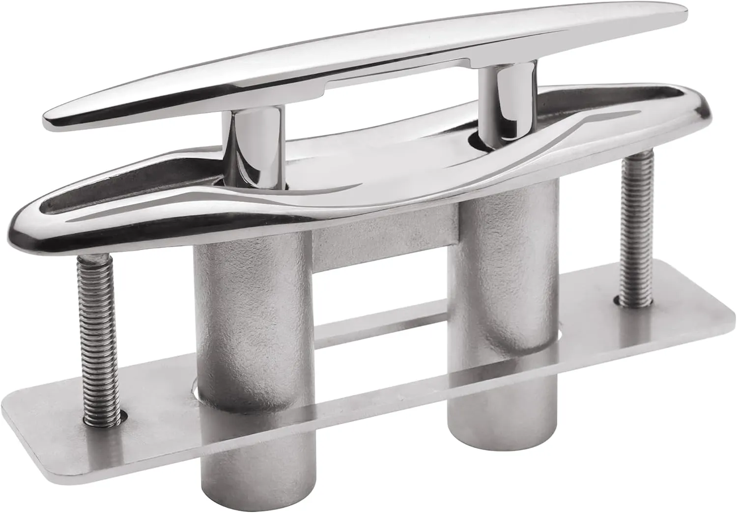 SHENGHUISS Boat Cleats 316 Stainless Steel Pop Up Cleat Retractable Heavy Duty Pull Up Cleat Flush Mount Deck Cleats with Backing Plate and Lock Nuts（5"/6"/8"/10"）