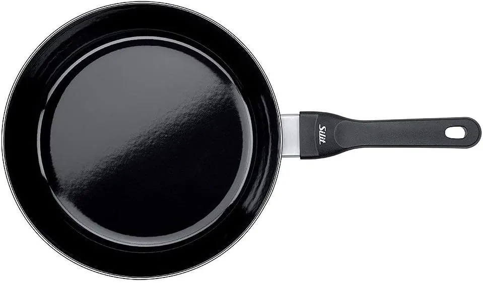 Silit 2110235194 Uncoated Professional with Flame Protection Silargan Functional Ceramic Frying Pan, Black, 28 cm