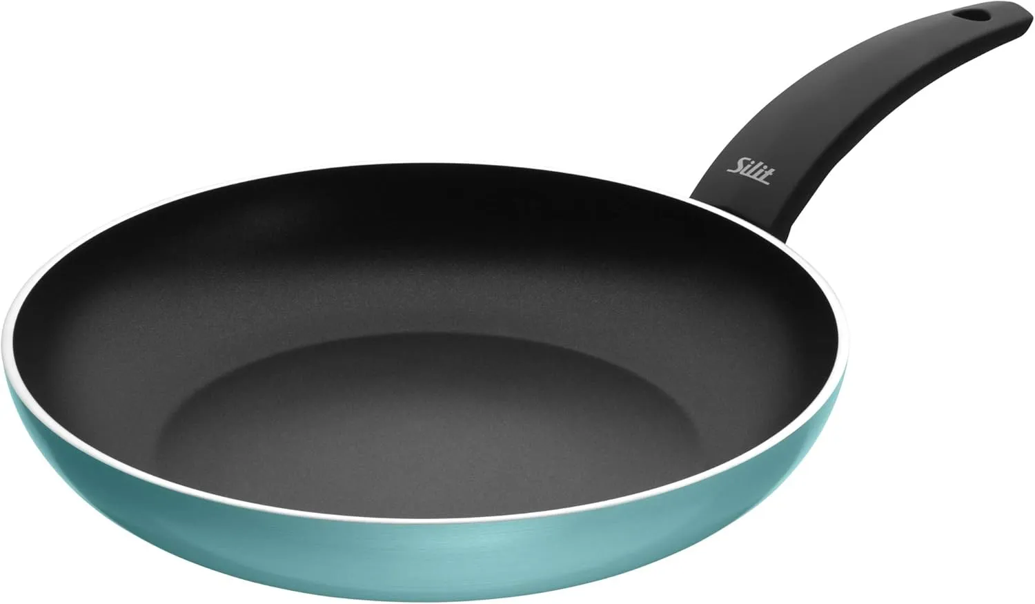 Silit Belluna Induction Frying Pan 28 cm Aluminium Coated Plastic Handle for Gentle Roasting Green