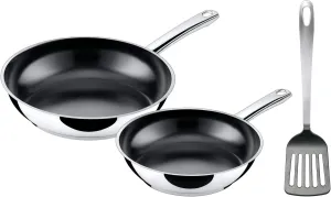Silit Talis Pfannenset 3-teilig mit Pfannenwender 24 Coated 20 cm Induction Frying Pan, 18/8 stainless steel