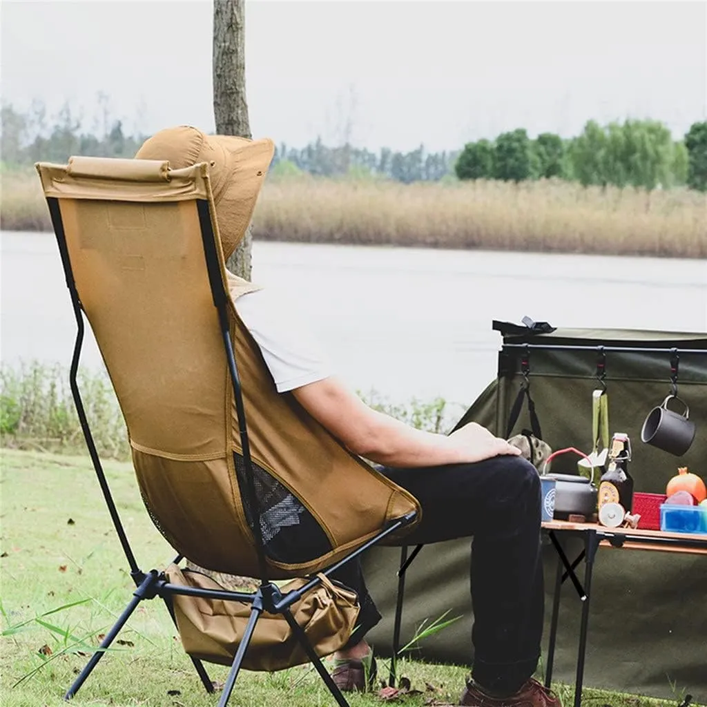 s,Portable with Pillow Set Folding Chair Fishing Chairs Beach Picnic Chair Travel Moon Chair with Back Support/D/Light Grey (D Light Grey)