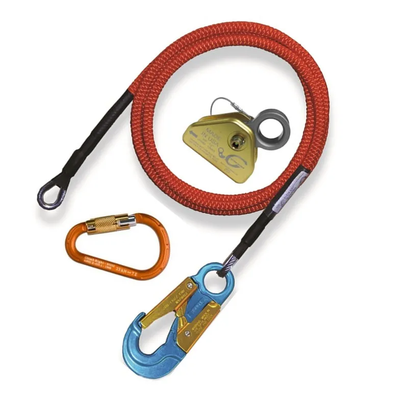Spyder Wire Core Lanyard w/ Aluminum Snap 1/2" Flipline Kit