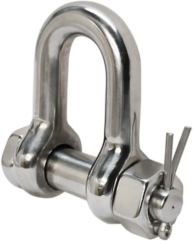 Stainless Steel 3/4" Marine Bolt Screw Pin Chain Shackle D Anchor 8000 LBS