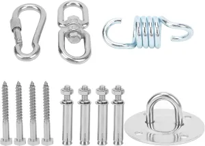 Stainless Steel Ceiling Anchor | 300kg Hook for Yoga Hammocks/Swing Chairs | Shock Absorber with Bolts | Sturdy Mount