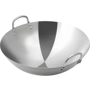 Stainless Steel Double Ear Frying Tripod Thickened Uncoated Frying Pan With Ear Stainless Steel Frying Pan