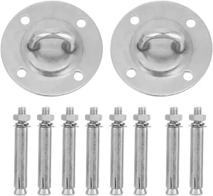 Stainless Steel Yoga Hammock Mount | Sturdy Ceiling Anchor for Aerial Yoga/Exercise/Swing | 656g Weight Capacity | 4 Bolt Fixing System | 3mm Thick Plate