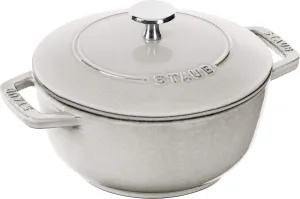 Staub Wa-NABE 40501-477 Wanabe Campagne M, 7.1 inches (18 cm), Double Handed, Cast Enamel, Pot, Rice Cooking, 2 Cups, Induction Compatible