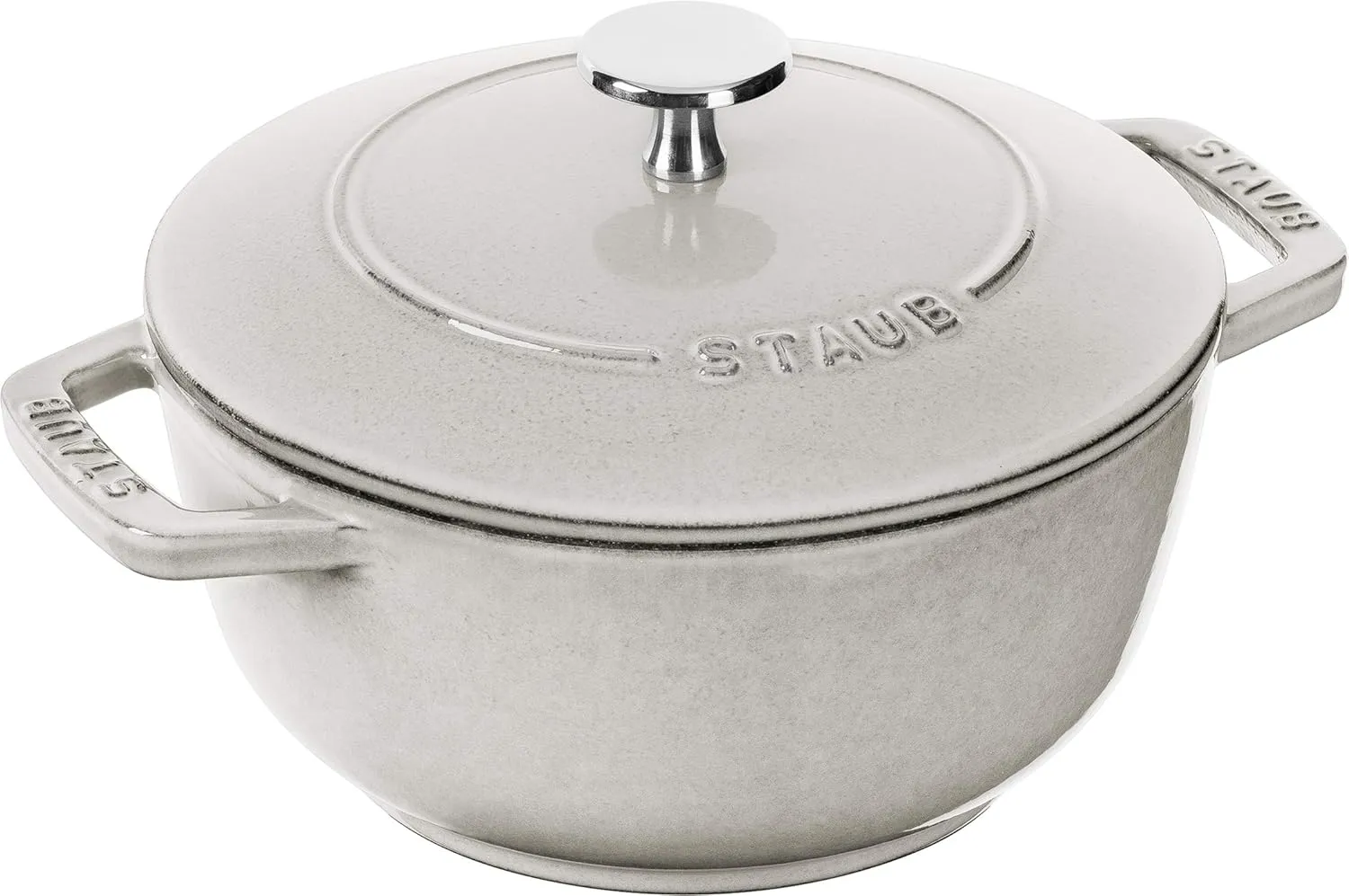 Staub Wa-NABE 40501-477 Wanabe Campagne M, 7.1 inches (18 cm), Double Handed, Cast Enamel, Pot, Rice Cooking, 2 Cups, Induction Compatible