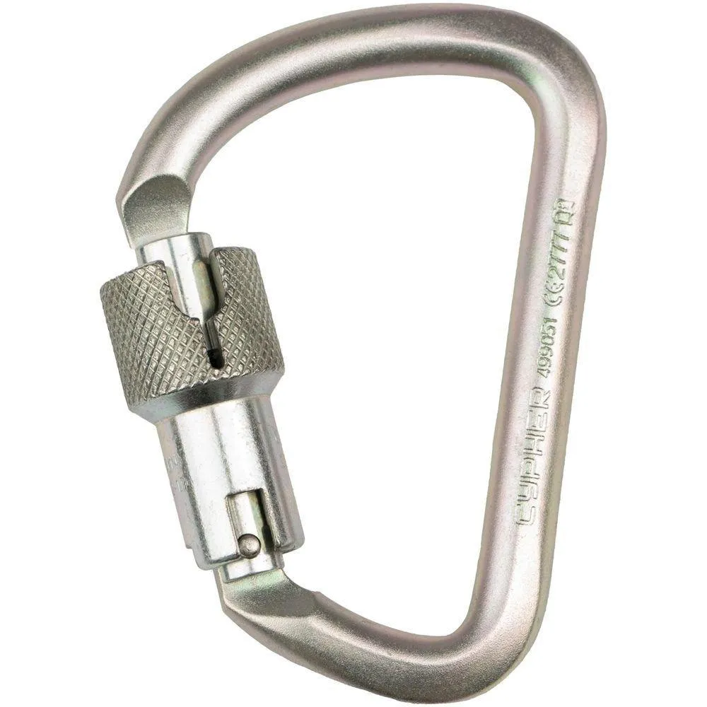 Steel G Series Large D Locking Carabiner - CYPHER