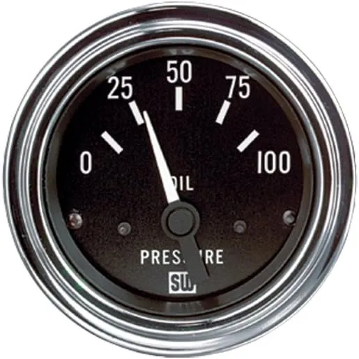 Stewart Warner 82305 Deluxe 2-1/16" Oil Pressure Electric Gauge