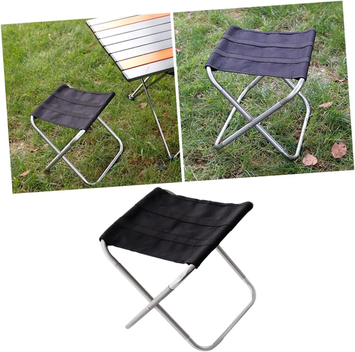 Strong Aluminum Alloy Oxford Fabric Chair Easy-Clean Breathable for Camping Fishing Hunting Picnics