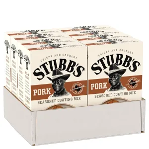 Stubb's Seasoned Coating Mix, Pork, For Coating and Mixing Wherever You’d Use Breadcrumbs, Including Pork Chops, Chicken Tenders, Meatloaf, Meatballs, and Burgers, 5 oz (Pack of 8)