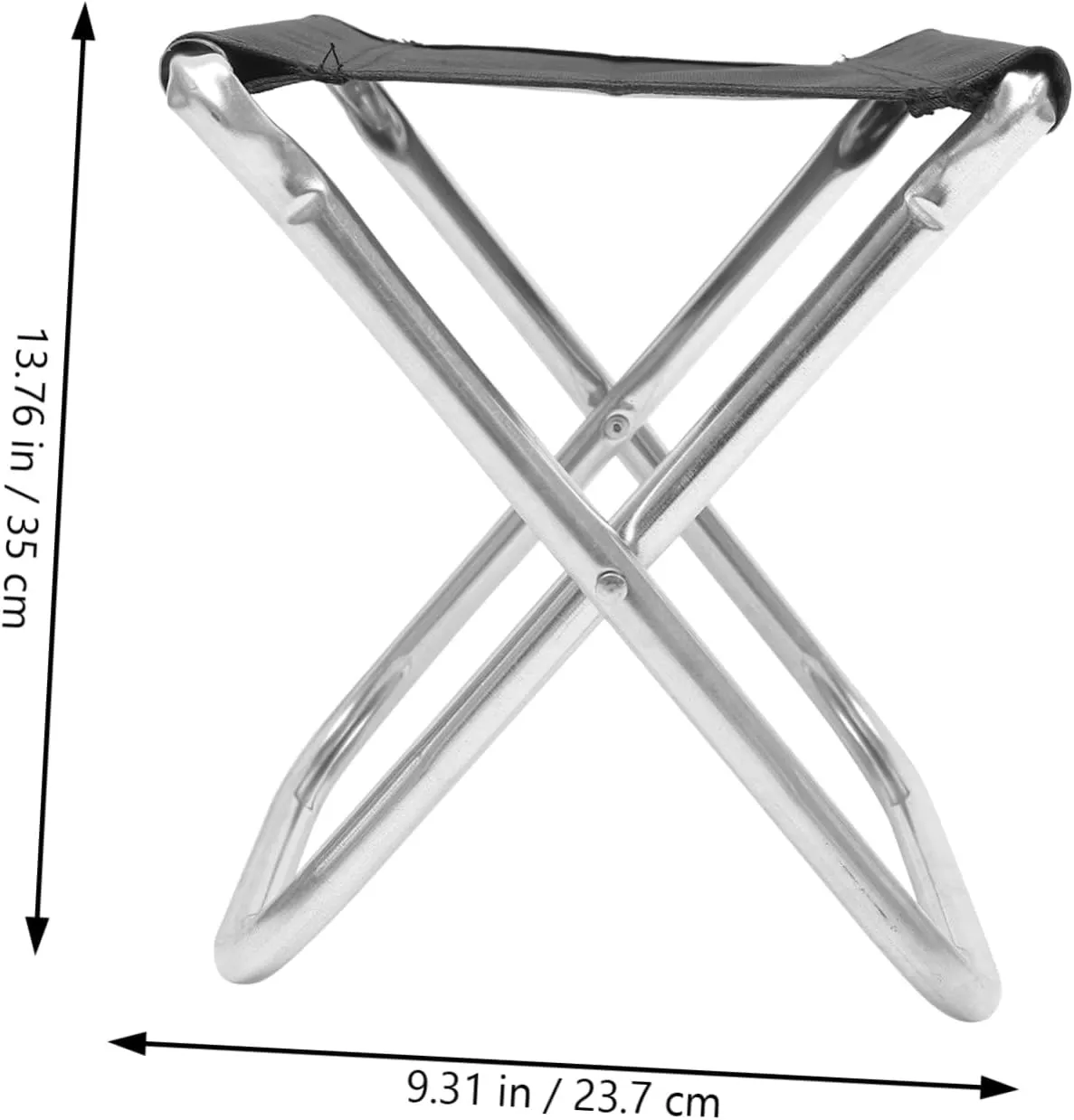 SUPVOX Retractable Folding Stool for Camping Portable Aluminum Chair 100kg Max Capacity Comfortable for Outdoor Terrace Garden