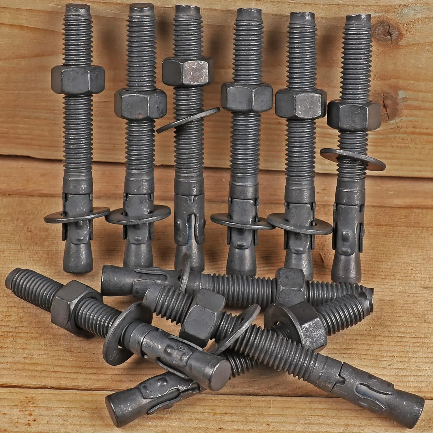 T316 Stainless Steel（Marine Grade Wedge Anchor Bolt (1/2"×5-1/2", Black, 10 Pack)
