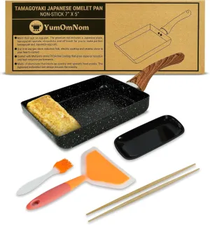 Tamagoyaki Pan – Japanese Nonstick Egg Cookware, Rectangle Frying Pan for Omelettes & Rolls – Kitchen Accessories (Without Lid)