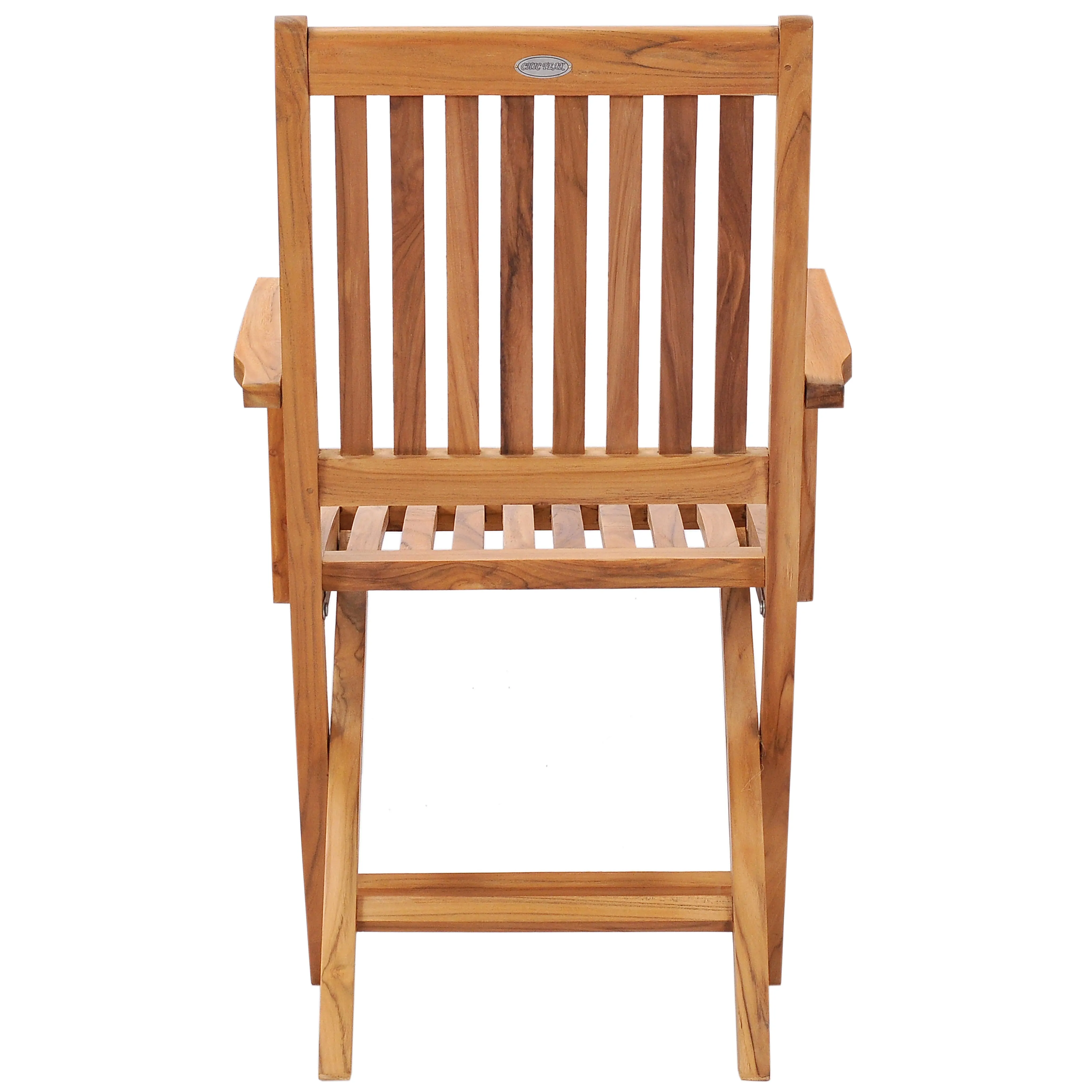 Teak Wood Santa Barbara Folding Arm Chair (set of 2)
