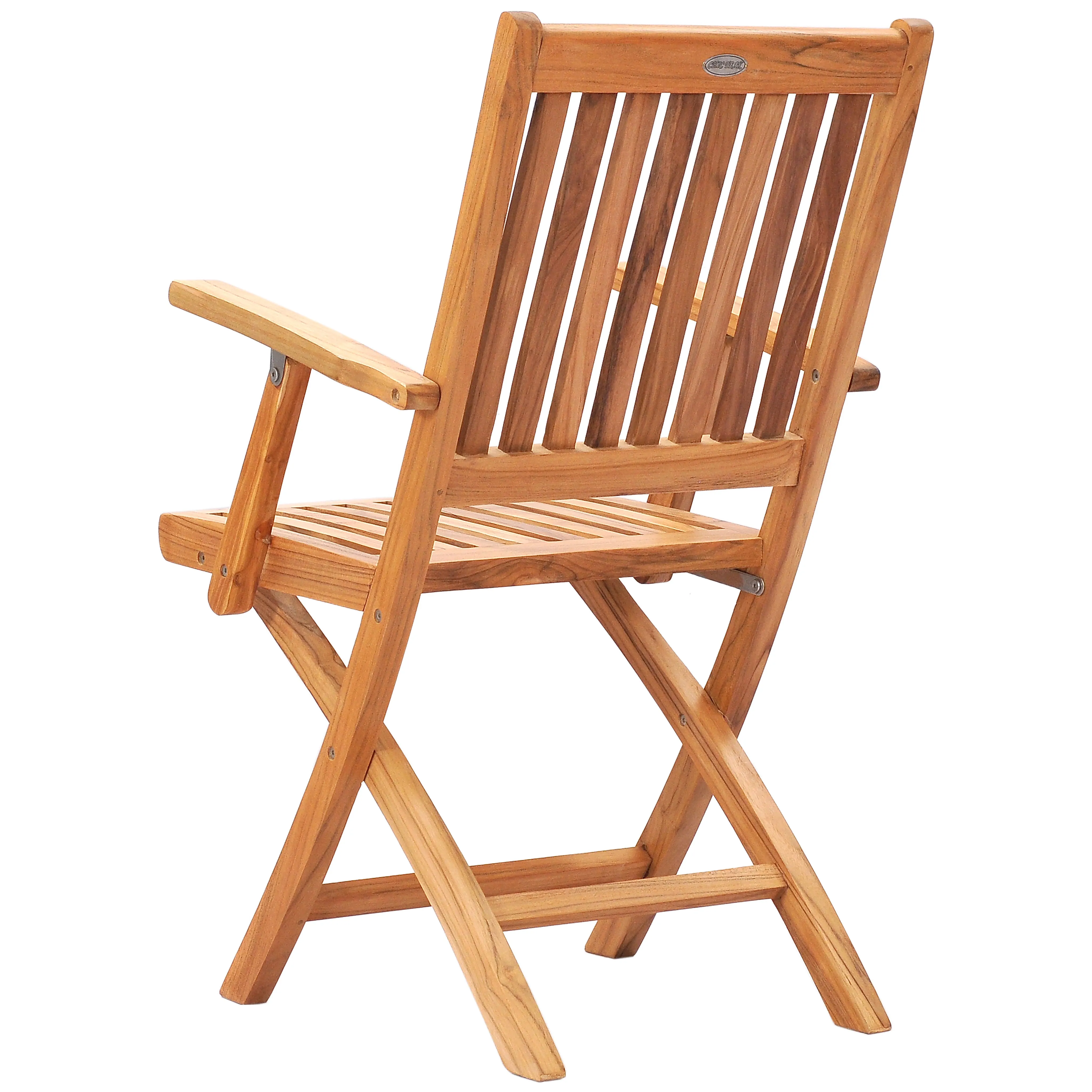 Teak Wood Santa Barbara Folding Arm Chair (set of 2)