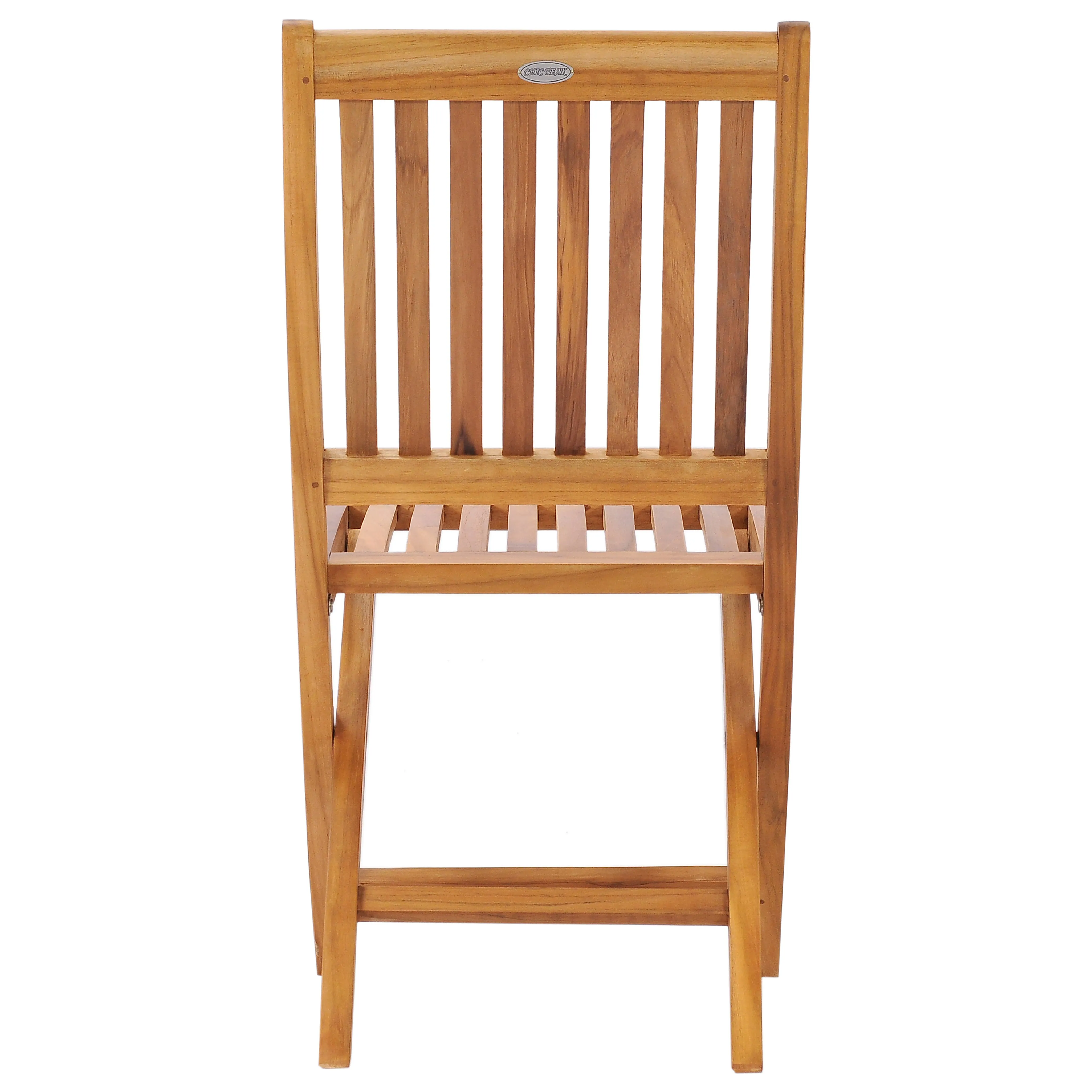 Teak Wood Santa Barbara Folding Side Chair (set of 2)