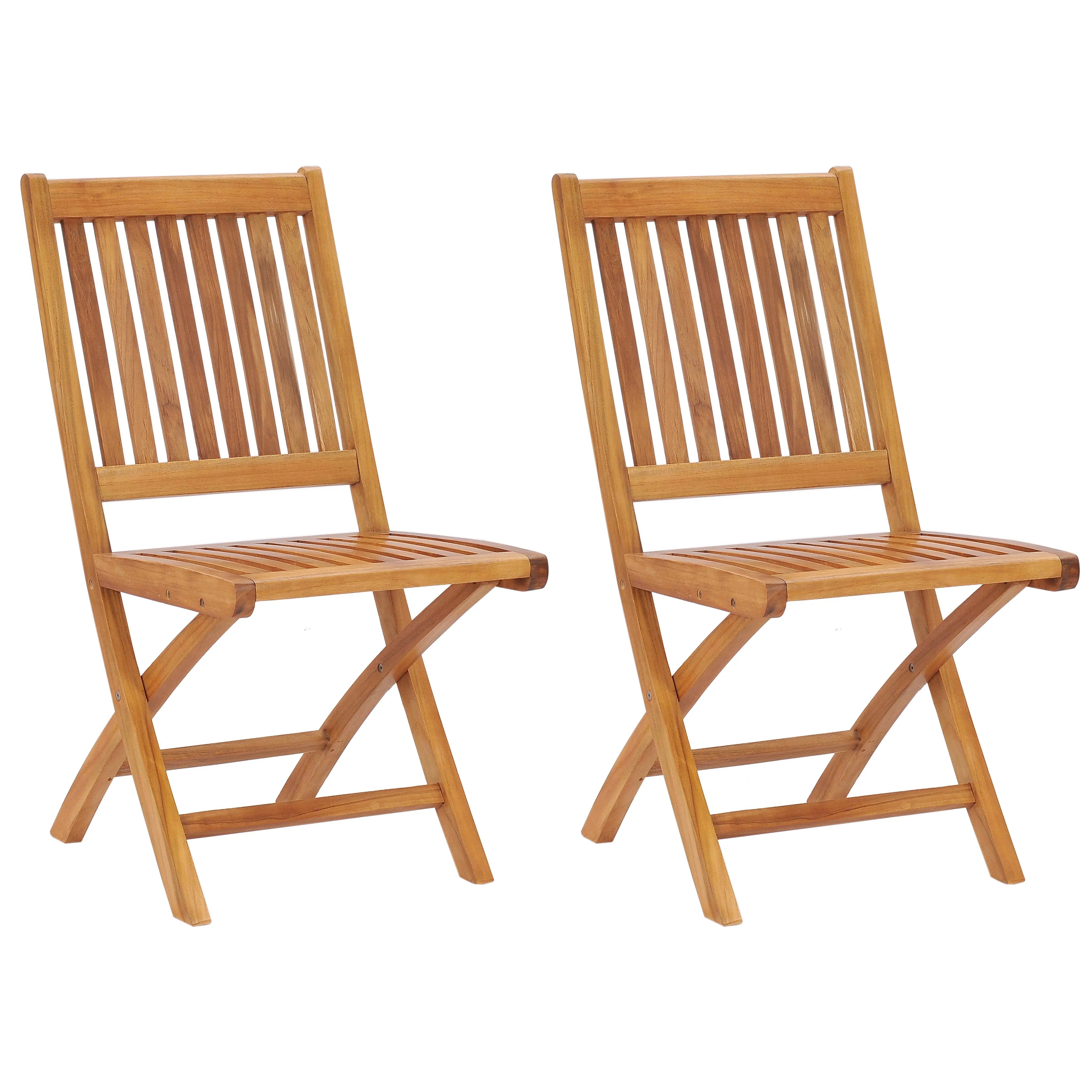 Teak Wood Santa Barbara Folding Side Chair (set of 2)