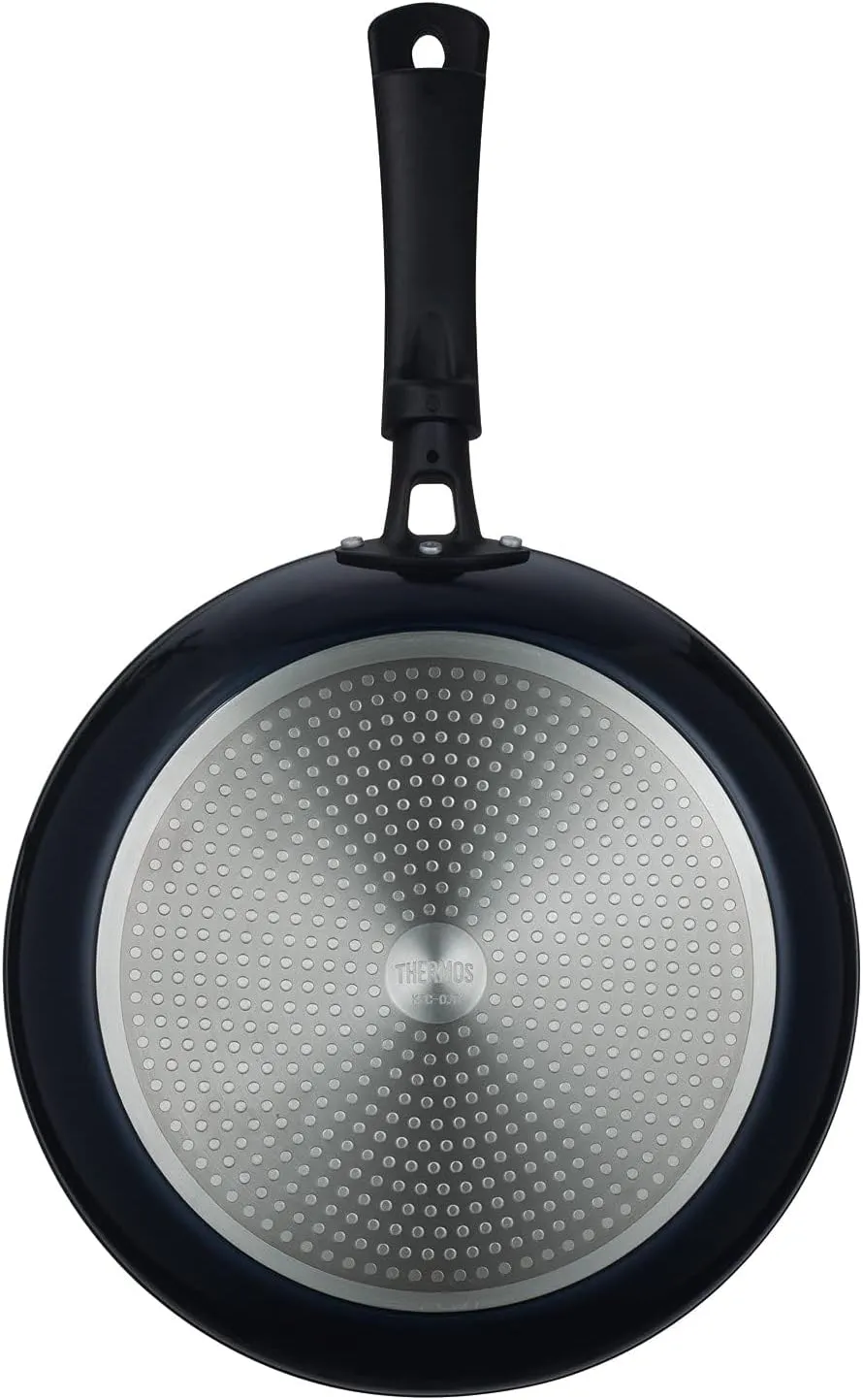 Thermos KFC-026 MDB Plasma Super Hard Coat Frying Pan, 10.2 inches (26 cm), Induction Compatible, Midnight Blue